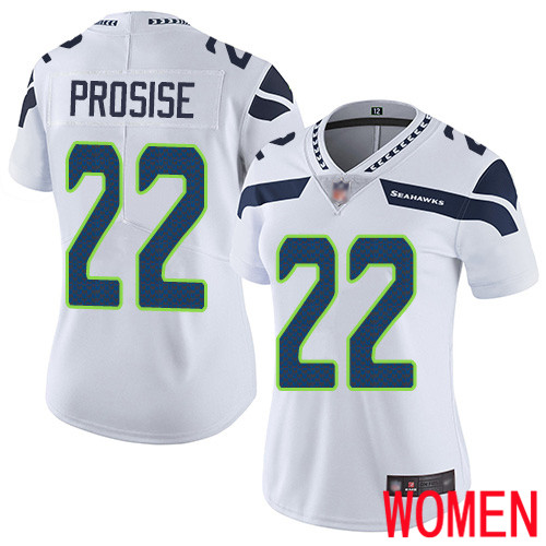 Seattle Seahawks Limited White Women C. J. Prosise Road Jersey NFL Football #22 Vapor Untouchable
